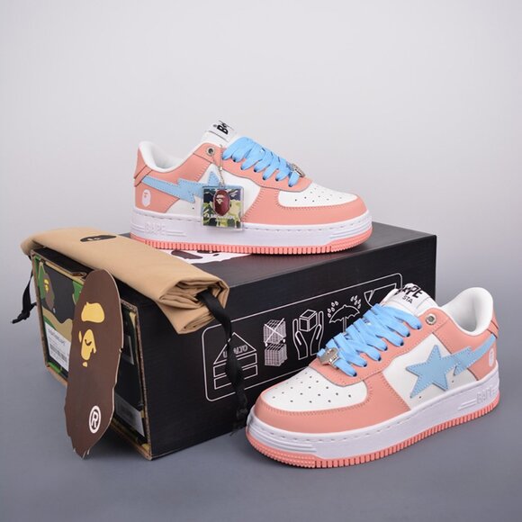 A Bathing Ape Bape Sta White Pink - Picture 1 of 9